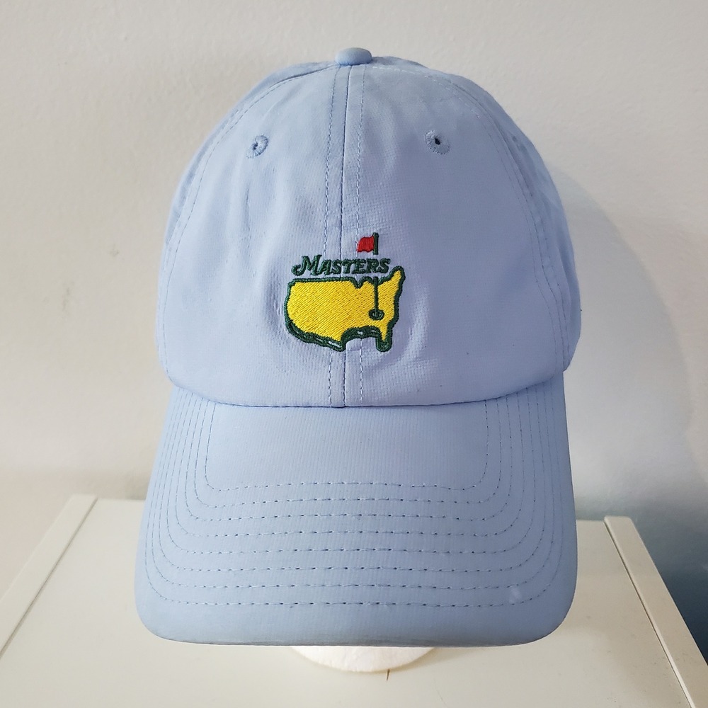Masters American Needle Golf Hat Light Blue Adjustable Tech Performance Cap